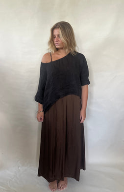 Gigi Silky dress choco