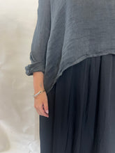 Zoe Linen Top Grey