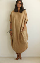 Charlotte Linen Dress Camel