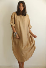 Charlotte Linen Dress Camel