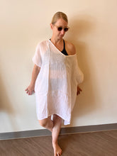 Rebecca Linen Kaftan White